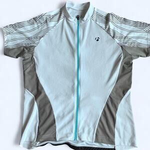 White and grey bontrager cycling shirt/jersey Women's‎ XL